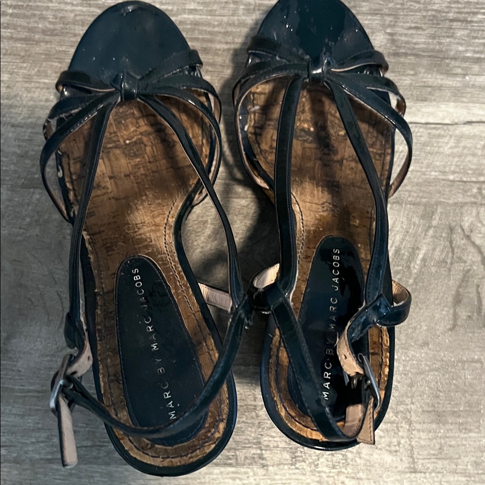 Marc Jacobs Blue Platform Strappy Sandals